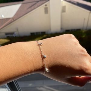 silver stars charm bracelet⭐️💫